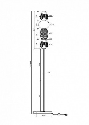 Торшер Maytoni Pattern MOD267FL-L32CH3K в Лесном - lesnoy.mebel24.online | фото 2