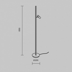 Торшер Maytoni Thin MOD395FL-L28BS3K в Лесном - lesnoy.mebel24.online | фото 4