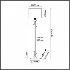 Торшер Odeon Light Bagel 5410/1FA в Лесном - lesnoy.mebel24.online | фото 2