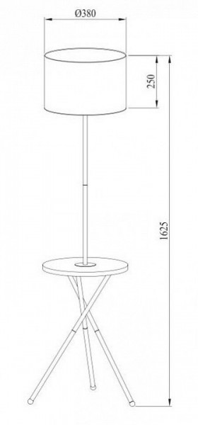 Торшер с полкой Arte Lamp Combo A2070PN-1BK в Лесном - lesnoy.mebel24.online | фото 2