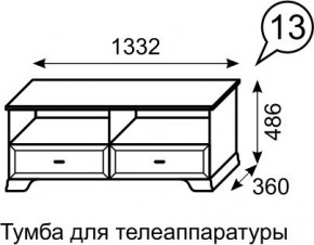 Тумба для телеаппаратуры Венеция 13 бодега в Лесном - lesnoy.mebel24.online | фото 2