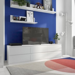 Тумба КАСТОР длинная с шестью ящиками, цвет белый в Лесном - lesnoy.mebel24.online | фото