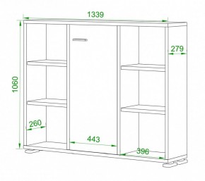 Тумба комбинированная Домино нельсон ПУ-60-2 в Лесном - lesnoy.mebel24.online | фото 2