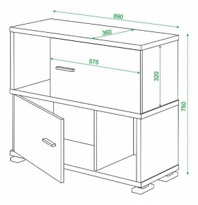 Тумба комбинированная Домино СБ-30/2 в Лесном - lesnoy.mebel24.online | фото 3