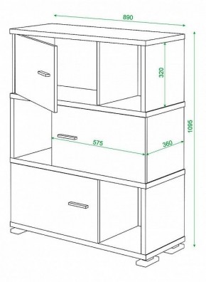 Тумба комбинированная Домино СБ-30/3 в Лесном - lesnoy.mebel24.online | фото 3