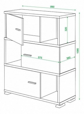 Тумба комбинированная Домино СБ-30/3 в Лесном - lesnoy.mebel24.online | фото 2