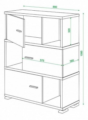 Тумба комбинированная Домино СБ-30/3 в Лесном - lesnoy.mebel24.online | фото 3