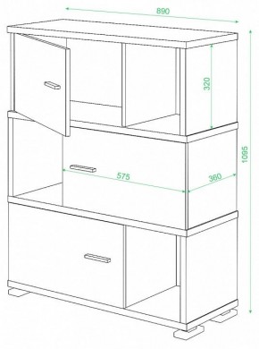 Тумба комбинированная Домино СБ-30/3 в Лесном - lesnoy.mebel24.online | фото 3