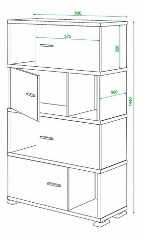 Тумба комбинированная Домино СБ-30/4 в Лесном - lesnoy.mebel24.online | фото 2