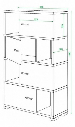 Тумба комбинированная Домино СБ-30/4 в Лесном - lesnoy.mebel24.online | фото 3