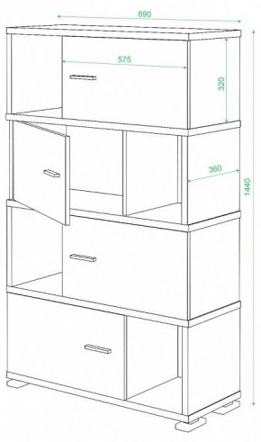 Тумба комбинированная Домино СБ-30/4 в Лесном - lesnoy.mebel24.online | фото 2