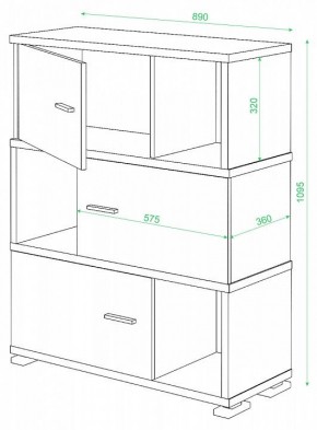 Тумба комбинированная СБ-30/3 в Лесном - lesnoy.mebel24.online | фото 2