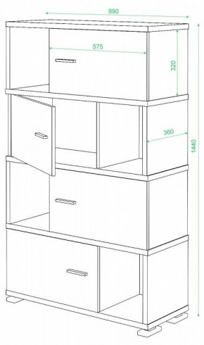 Тумба комбинированная СБ-30/4 в Лесном - lesnoy.mebel24.online | фото 2