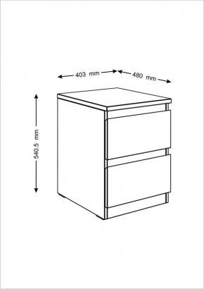 Тумба МАЛЬТА с двумя выдвижными ящиками, цвет белый в Лесном - lesnoy.mebel24.online | фото 3