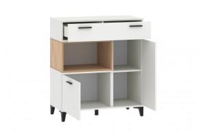 Тумба НМ 013.80 "Bergen" (Белый/Дуб бунратти) в Лесном - lesnoy.mebel24.online | фото 2