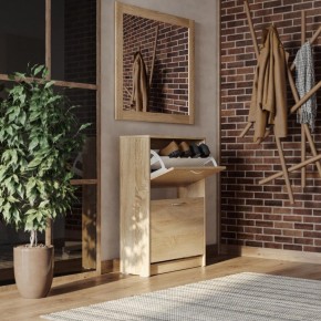Тумба ОРИОН с двумя полками для обуви, цвет Дуб Сонома в Лесном - lesnoy.mebel24.online | фото 4