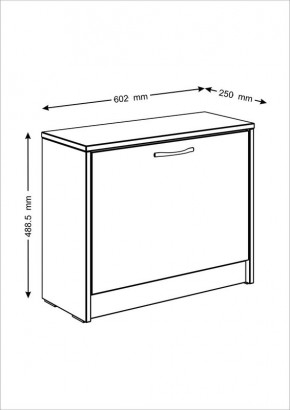 Тумба ОРИОН с одной полкой для обуви, цвет Дуб Венге в Лесном - lesnoy.mebel24.online | фото 2