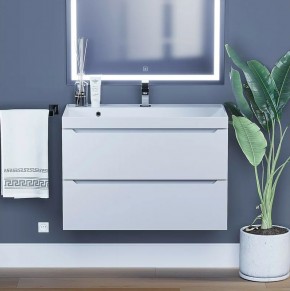 Тумба под раковину Uperwood Tanos 80 см, подвесная, белая матовая в Лесном - lesnoy.mebel24.online | фото