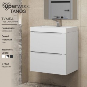 Тумба под раковину Uperwood Tanos 80 см, подвесная, белая матовая в Лесном - lesnoy.mebel24.online | фото 5