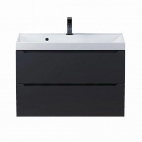 Тумба под раковину Uperwood Tanos 80 см, подвесная, черная матовая в Лесном - lesnoy.mebel24.online | фото 8