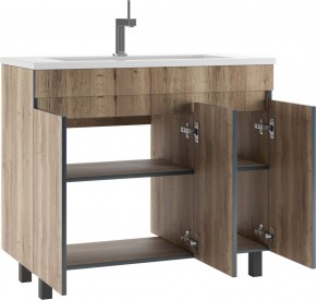 Тумба под умывальник "Modul 100"Dolche Dark без ящика Домино (DD5402T) в Лесном - lesnoy.mebel24.online | фото 3