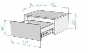 Тумба подвесная прикроватная K209 в Лесном - lesnoy.mebel24.online | фото 2