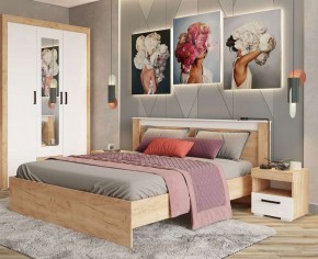 Тумба прикроватная Адель дуб крафт золотой/белый в Лесном - lesnoy.mebel24.online | фото 3