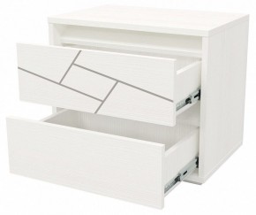 АДЕЛИНА Тумба прикроватная (белый рамух) в Лесном - lesnoy.mebel24.online | фото 2
