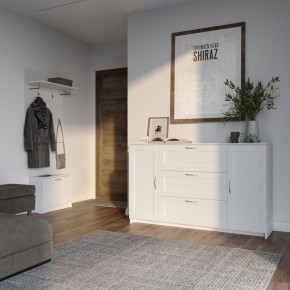 Тумба СИРИУС с откидной полкой для обуви, цвет белый в Лесном - lesnoy.mebel24.online | фото 4