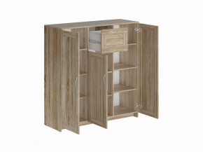 Тумба СИРИУС трехдверная с одним ящиком, цвет Дуб Сонома в Лесном - lesnoy.mebel24.online | фото 2