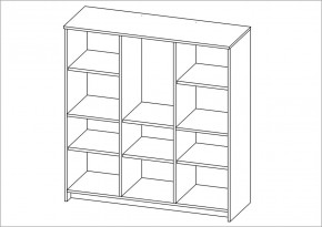 Тумба СИРИУС трехдверная с одним ящиком, цвет Дуб Сонома в Лесном - lesnoy.mebel24.online | фото 3