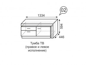 Тумба ТВ Люмен 02 Дуб Сакраменто/Белый снег в Лесном - lesnoy.mebel24.online | фото 3