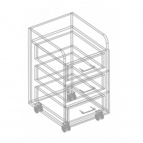 Тумба выкатная с 3 ящиками (Пикар) в Лесном - lesnoy.mebel24.online | фото 2