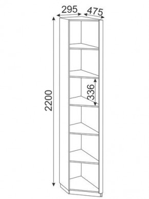 Угловая секция Глэдис М25 (ЯШС/Белый) в Лесном - lesnoy.mebel24.online | фото 2