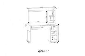 УРБАН- 12 Стол письменный в Лесном - lesnoy.mebel24.online | фото 2