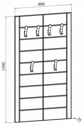 Вешалка настенная Изабель ИЗ-80 в Лесном - lesnoy.mebel24.online | фото 4