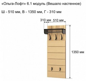 Вешалка-полка Ольга-лофт 6.1 в Лесном - lesnoy.mebel24.online | фото 3