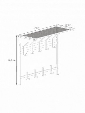 Вешалка-полка Торонто 22 в Лесном - lesnoy.mebel24.online | фото 3