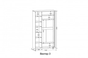 ВИНТЕР 3 Шкаф 3-х створчатый в Лесном - lesnoy.mebel24.online | фото 2