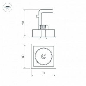 Встраиваемый светильник Arlight CL-SIMPLE-S80x80-9W Day4000 (BK, 45 deg) 026875 в Лесном - lesnoy.mebel24.online | фото 9