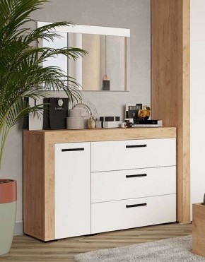 Зеркало Адель белый/дуб крафт золотой в Лесном - lesnoy.mebel24.online | фото 2